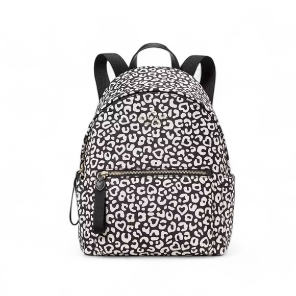 Kate Spade New York Chelsea Leopard Heart Medium Backpack - Picture 1 of 13